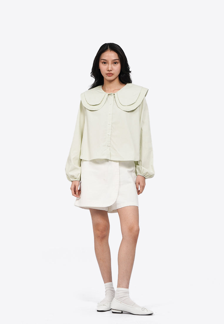 Double Layer Collared Blouse