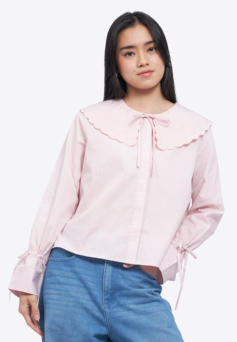 Embroidered Collar Shirt