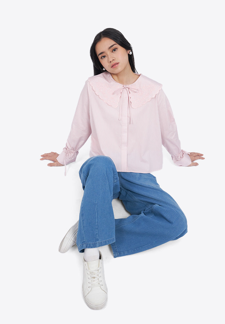 Embroidered Collar Shirt