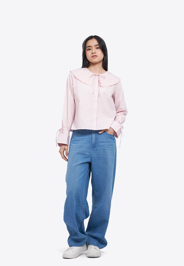 Embroidered Collar Shirt