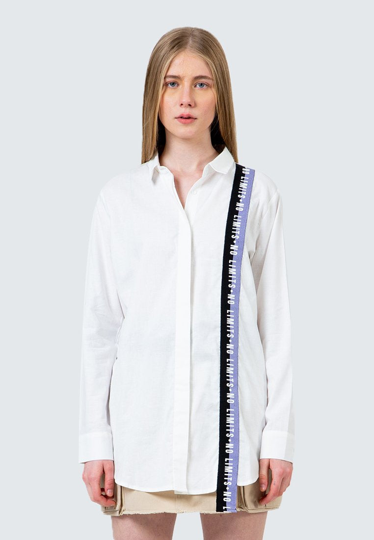 Oversized Shirt with Twill Tape Detail
