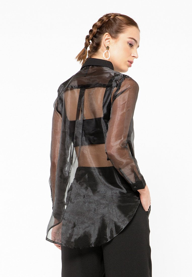Organza Shirt with Pocket