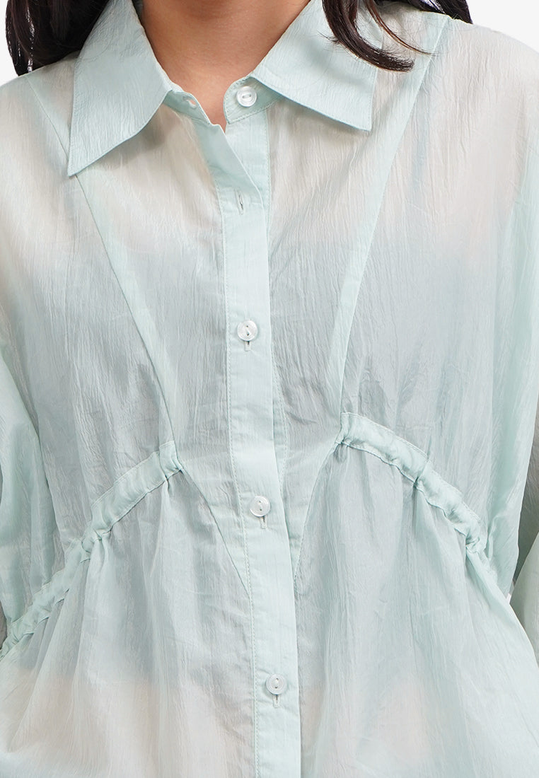 Oversized Drawstring Shirt
