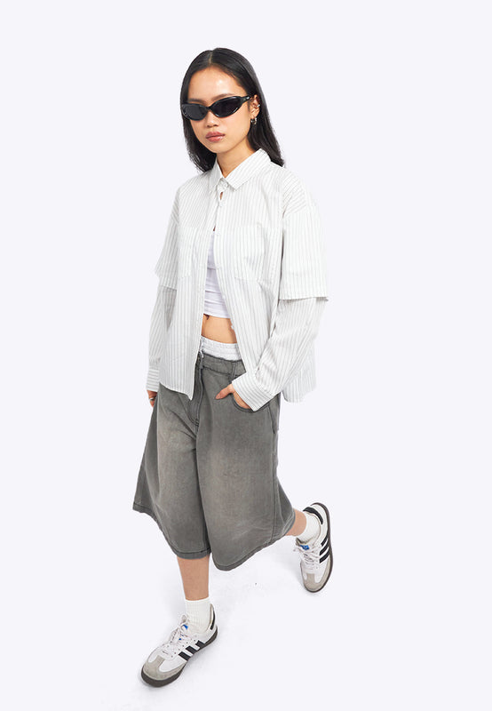 Double Long Sleeve Stripes Shirt