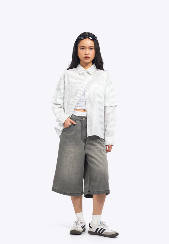 Double Long Sleeve Stripes Shirt