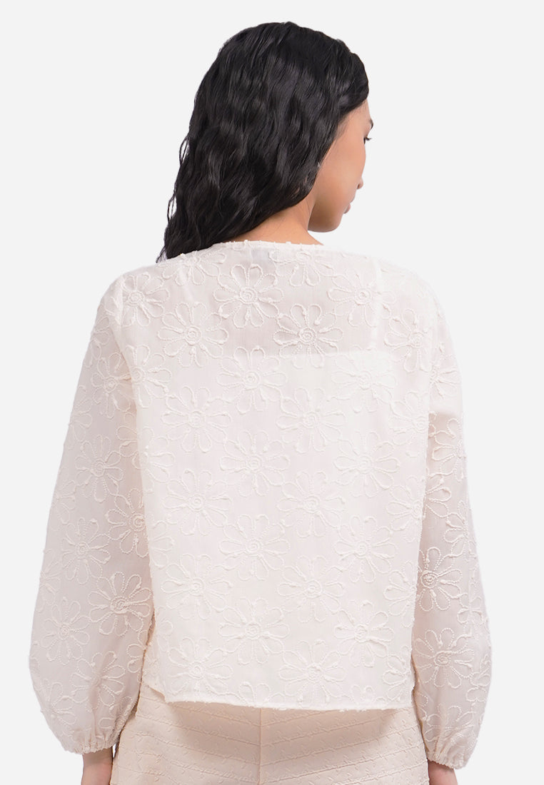 Tied Up Long Sleeve Blouse