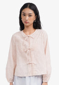 Tied Up Long Sleeve Blouse