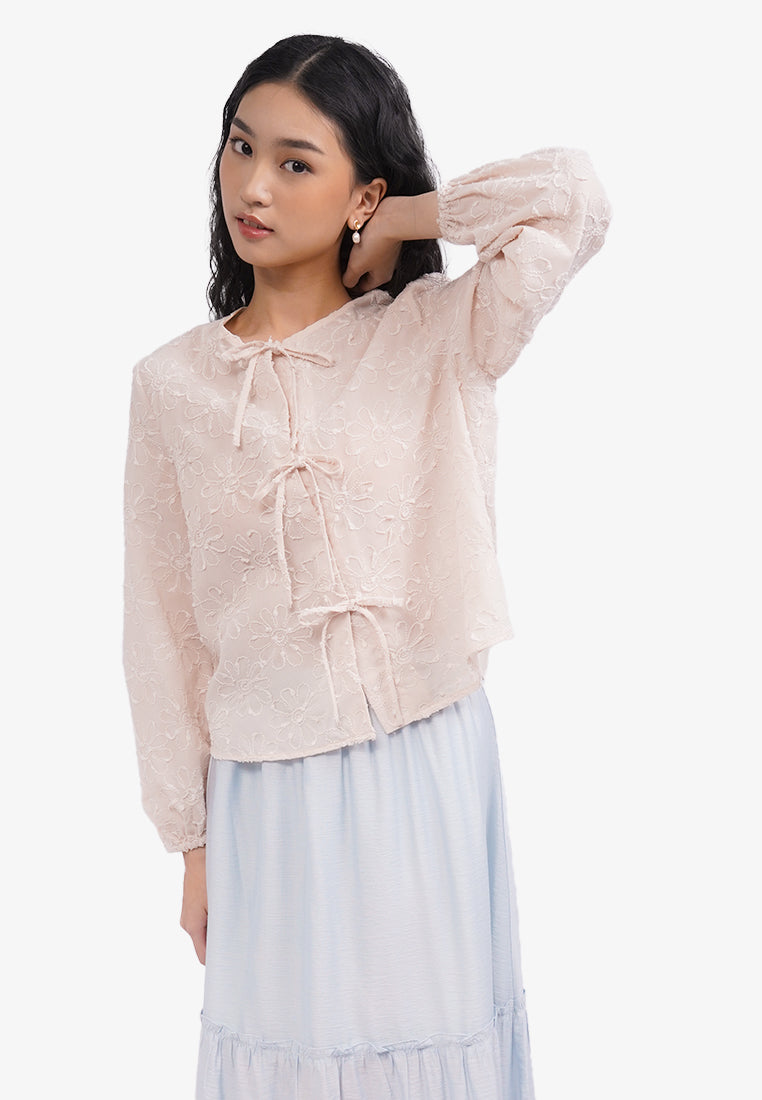 Tied Up Long Sleeve Blouse