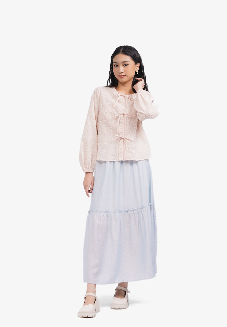 Tied Up Long Sleeve Blouse