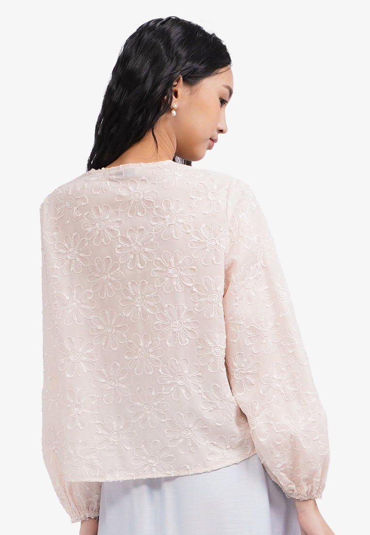 Tied Up Long Sleeve Blouse