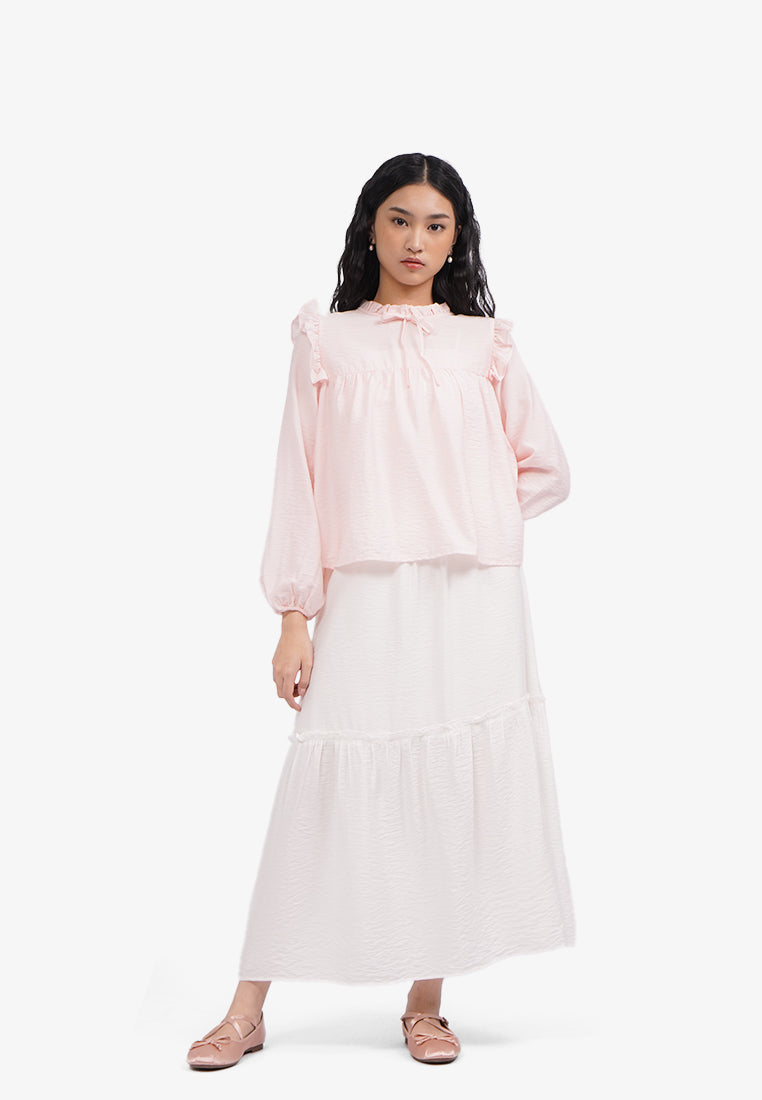 Ruffled Long Sleeve Blouse