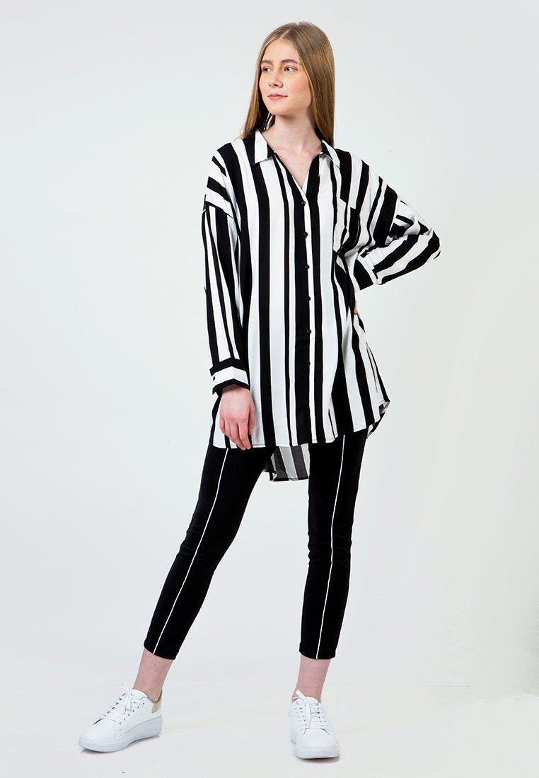 Printed Long Loose Shirt