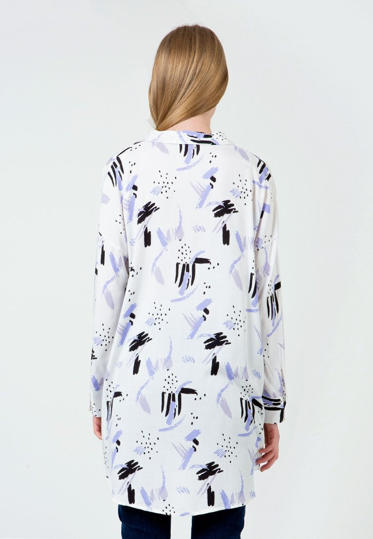 Printed Long Loose Shirt
