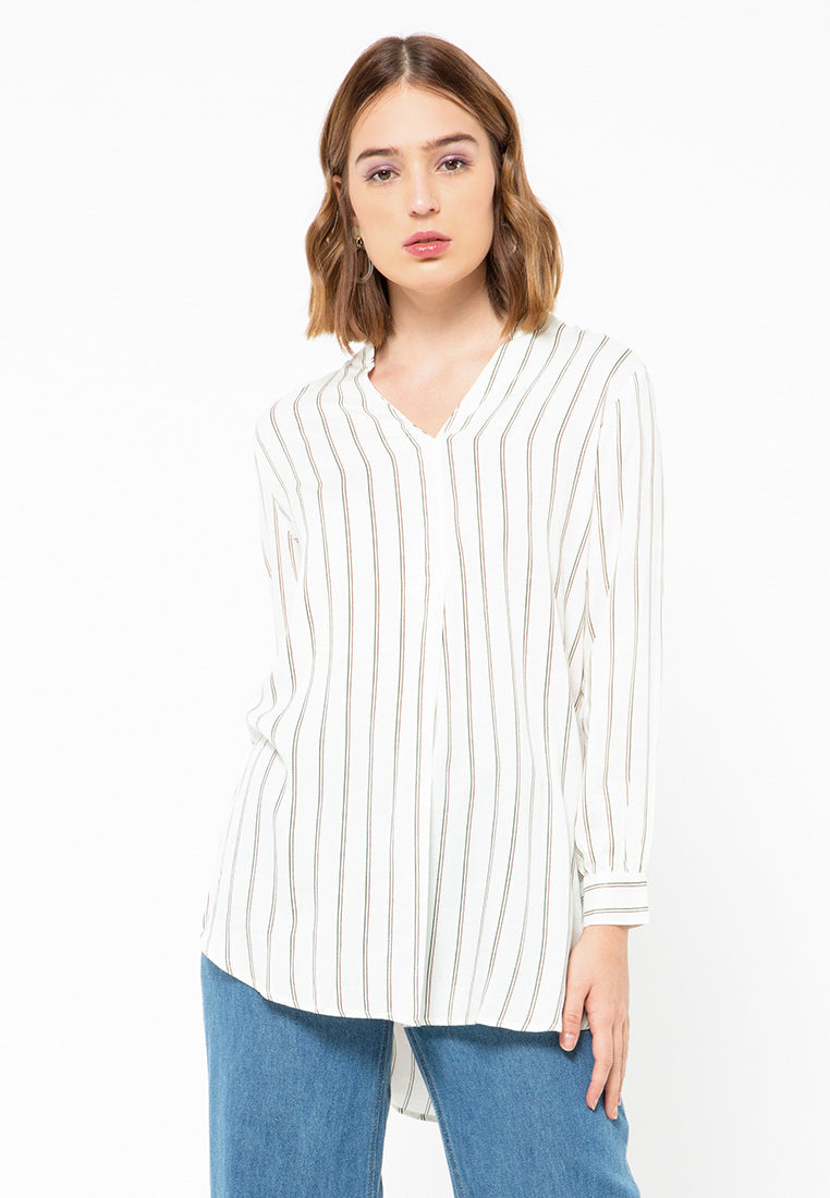 Blouse Long Sleeve V-Neck