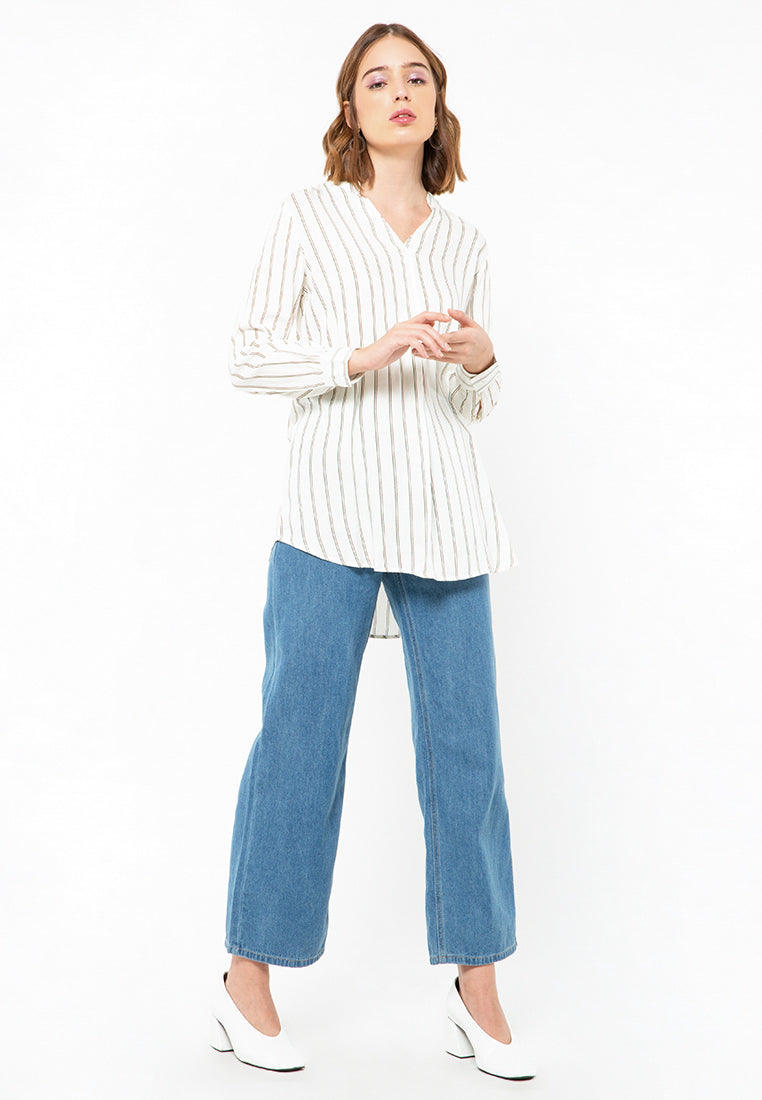 Blouse Long Sleeve V-Neck
