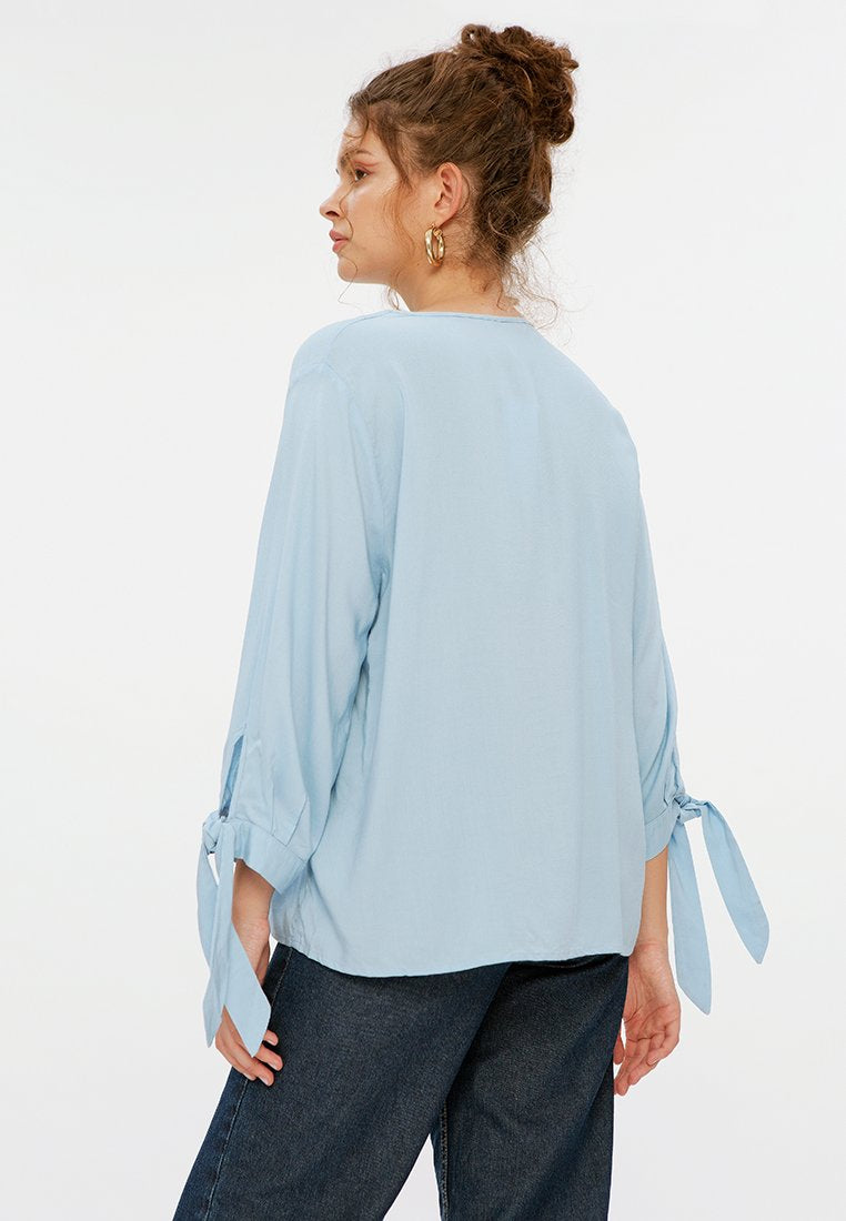 Blouse with Ribbon Details