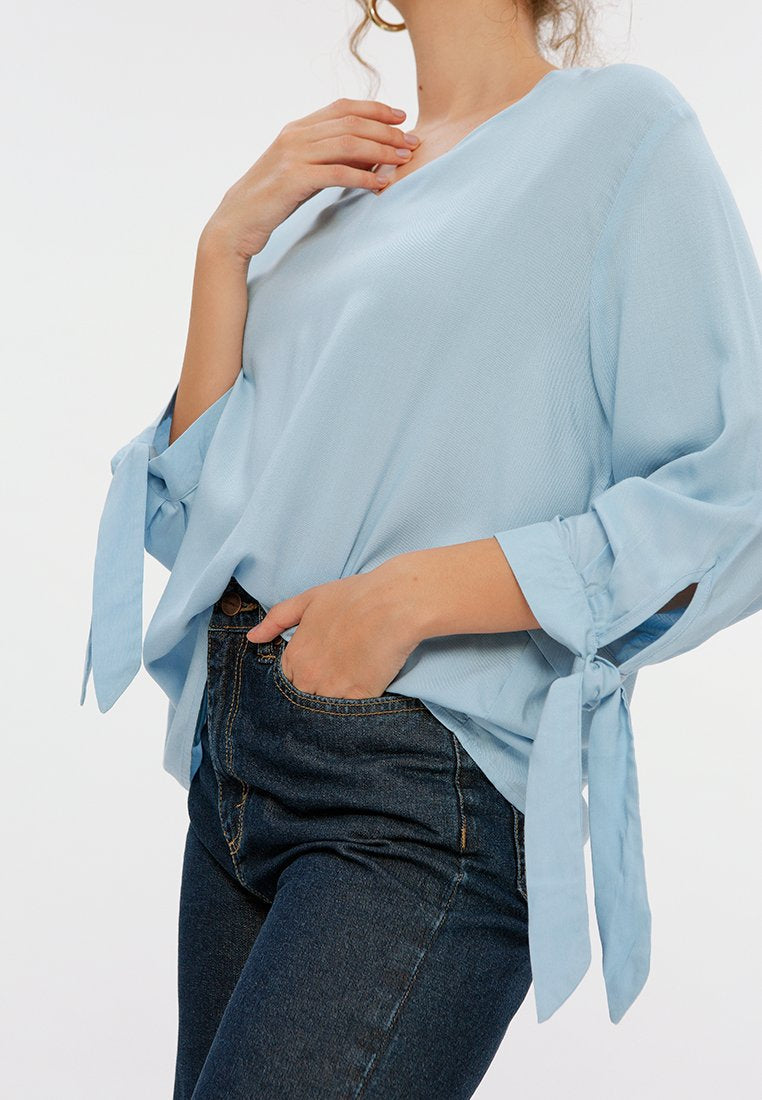 Blouse with Ribbon Details