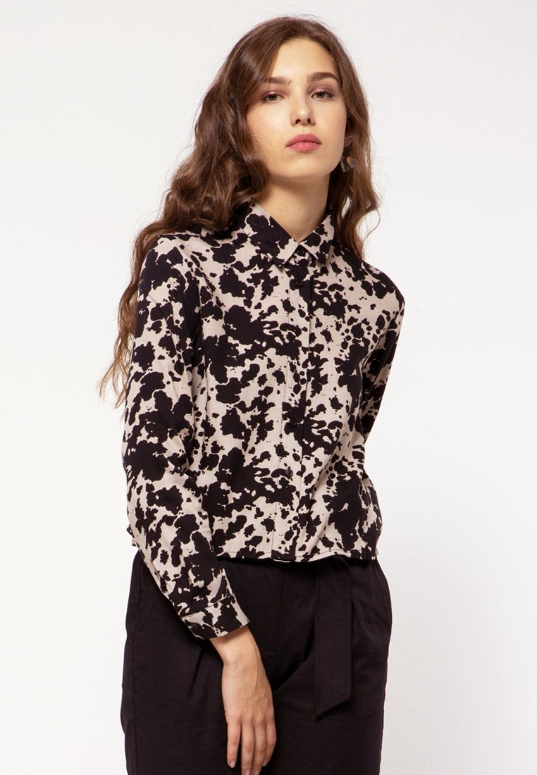 Printed Crop Shirt