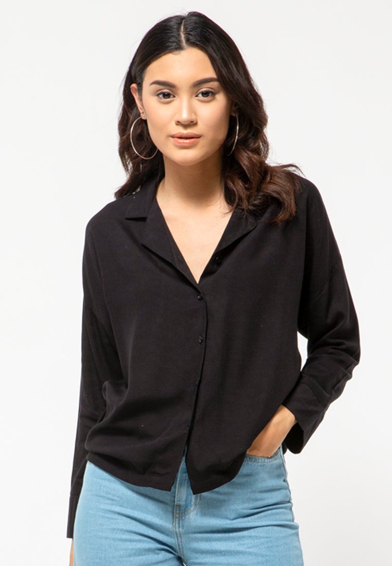Black V-Neck Shirt