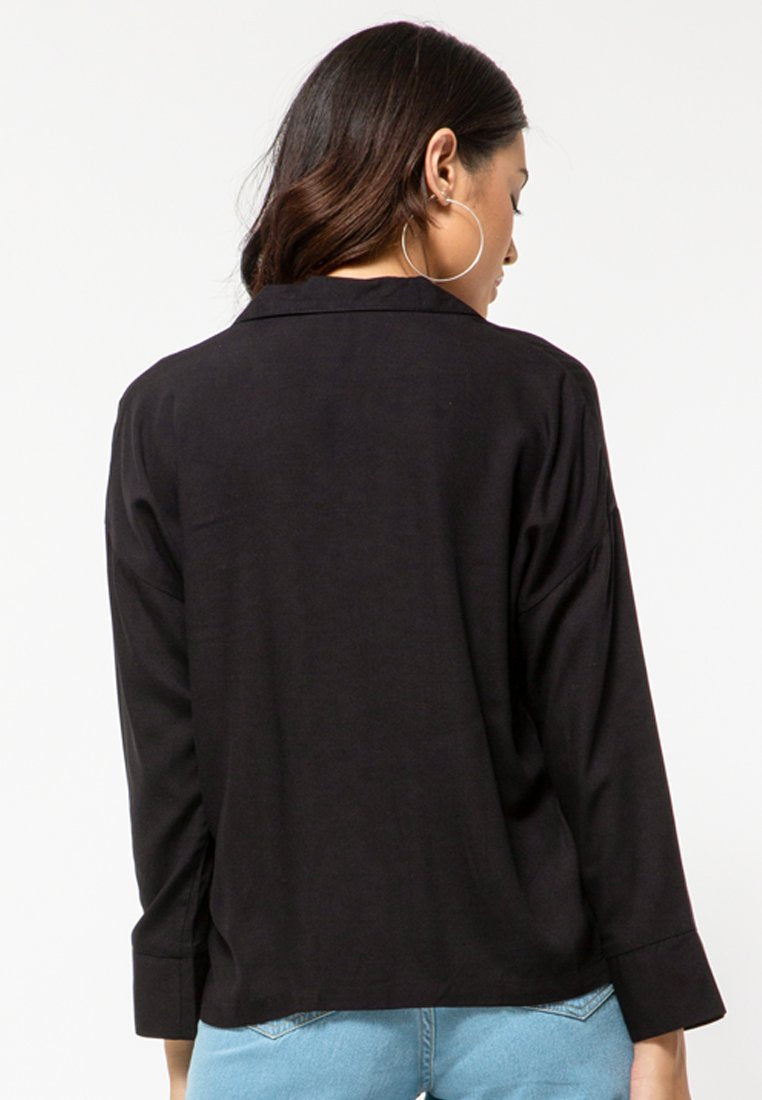 Black V-Neck Shirt