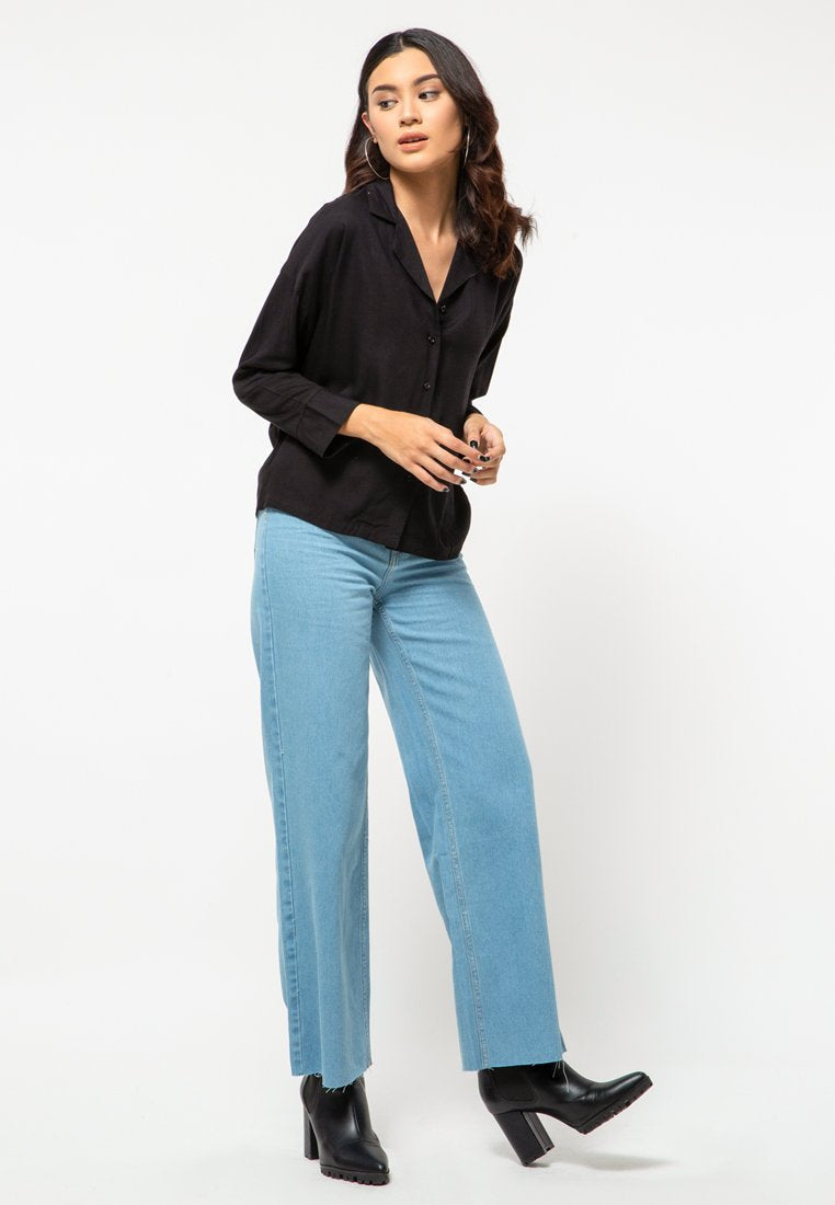 Black V-Neck Shirt