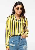 Yellow V-Neck Blouse
