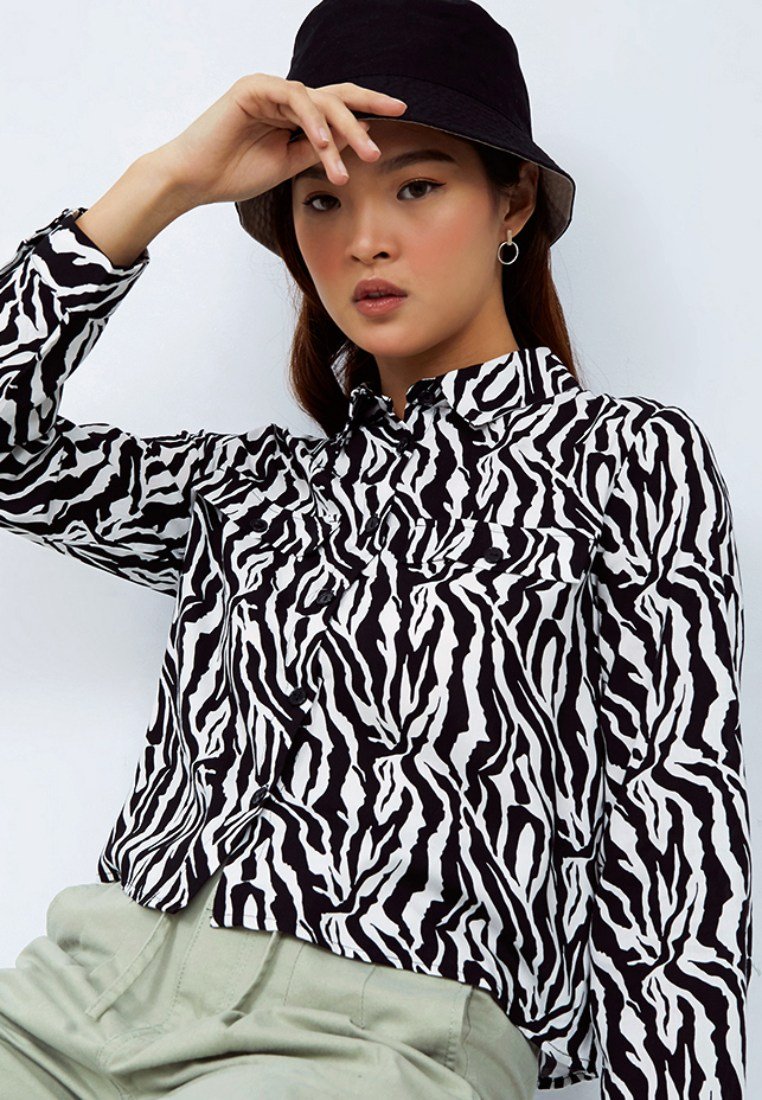 Crop Shirt with Front Pocket