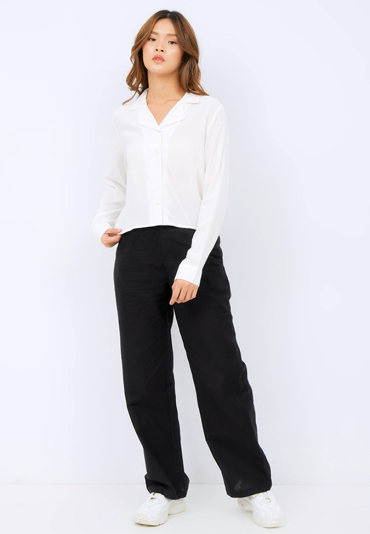 Long Sleeve Crop Blouse