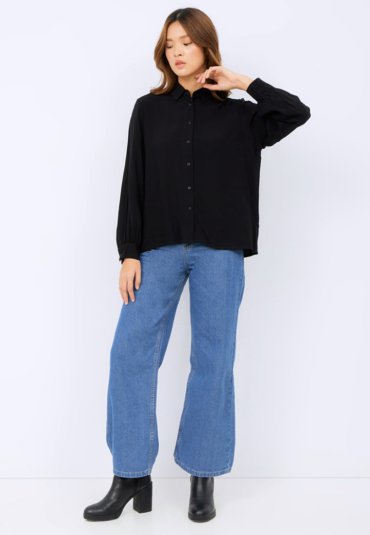 Long Sleeve Loose Blouse