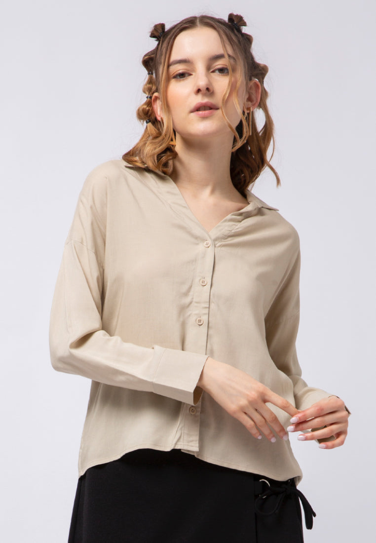 V-neck Long Sleeve Shirt