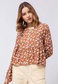 V-neck Printed Blouse