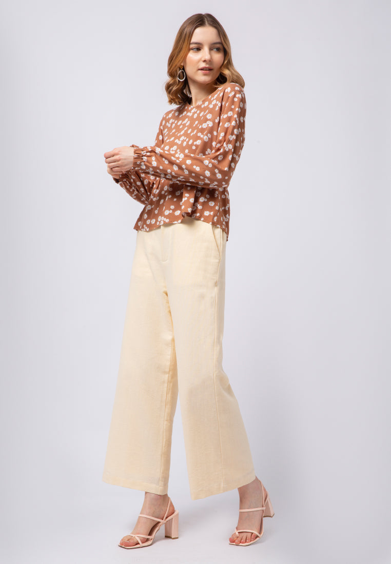 V-neck Printed Blouse