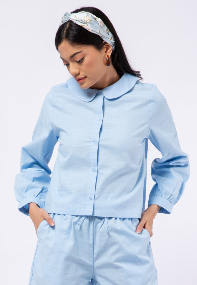 Peterpan Collar Long Sleeve Blouse