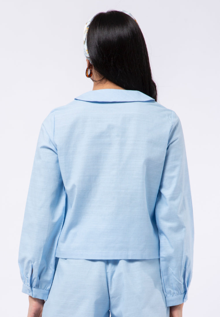 Peterpan Collar Long Sleeve Blouse