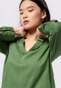 V-Neck Long Sleeve Blouse