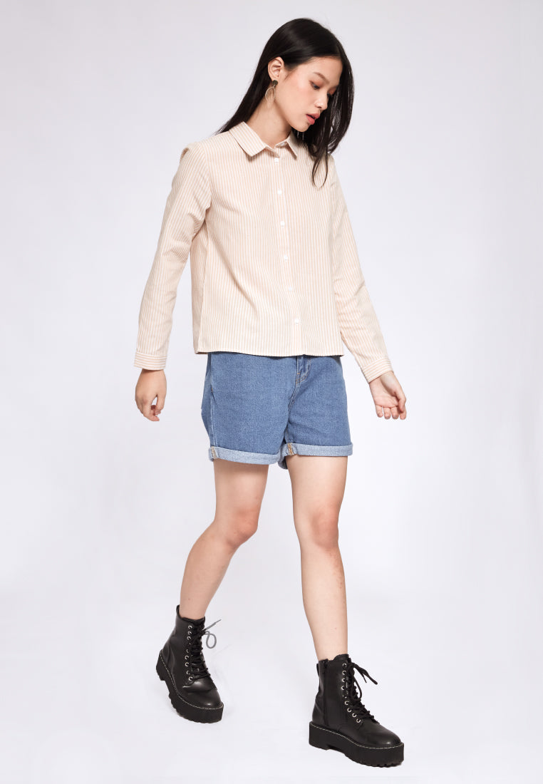 Basic Long Sleeve Loose Shirt