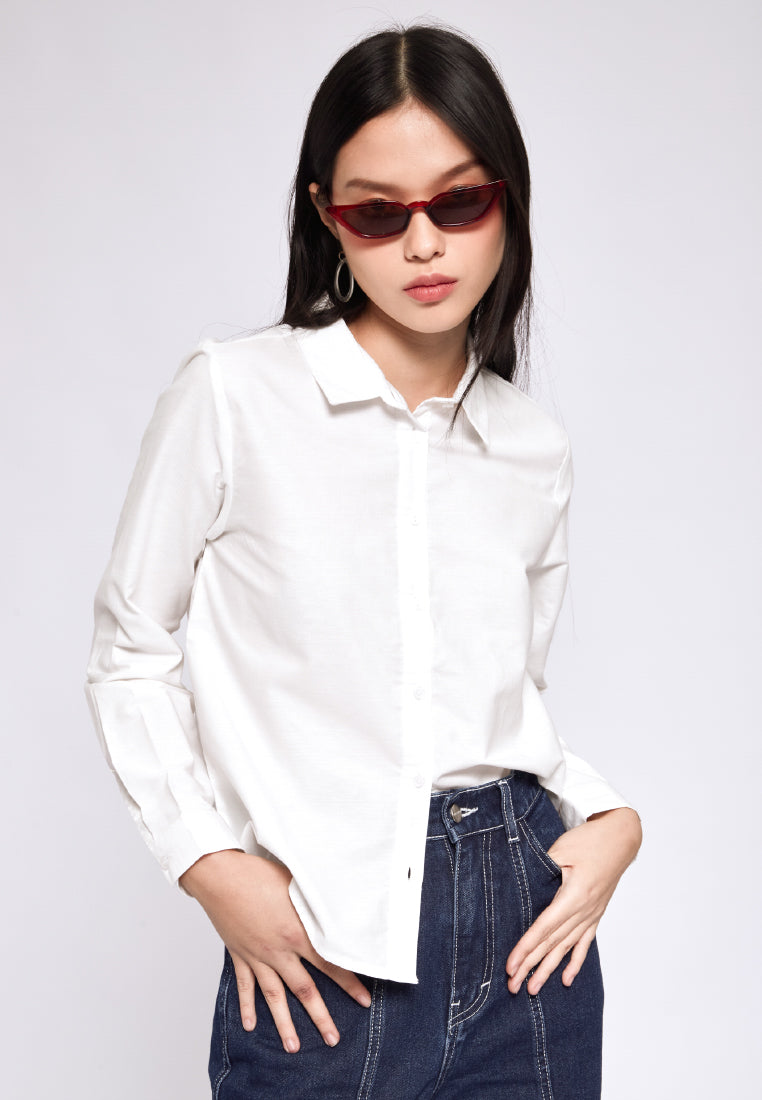 Basic Long Sleeve Loose Shirt