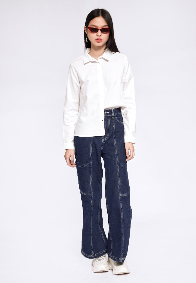 Basic Long Sleeve Loose Shirt