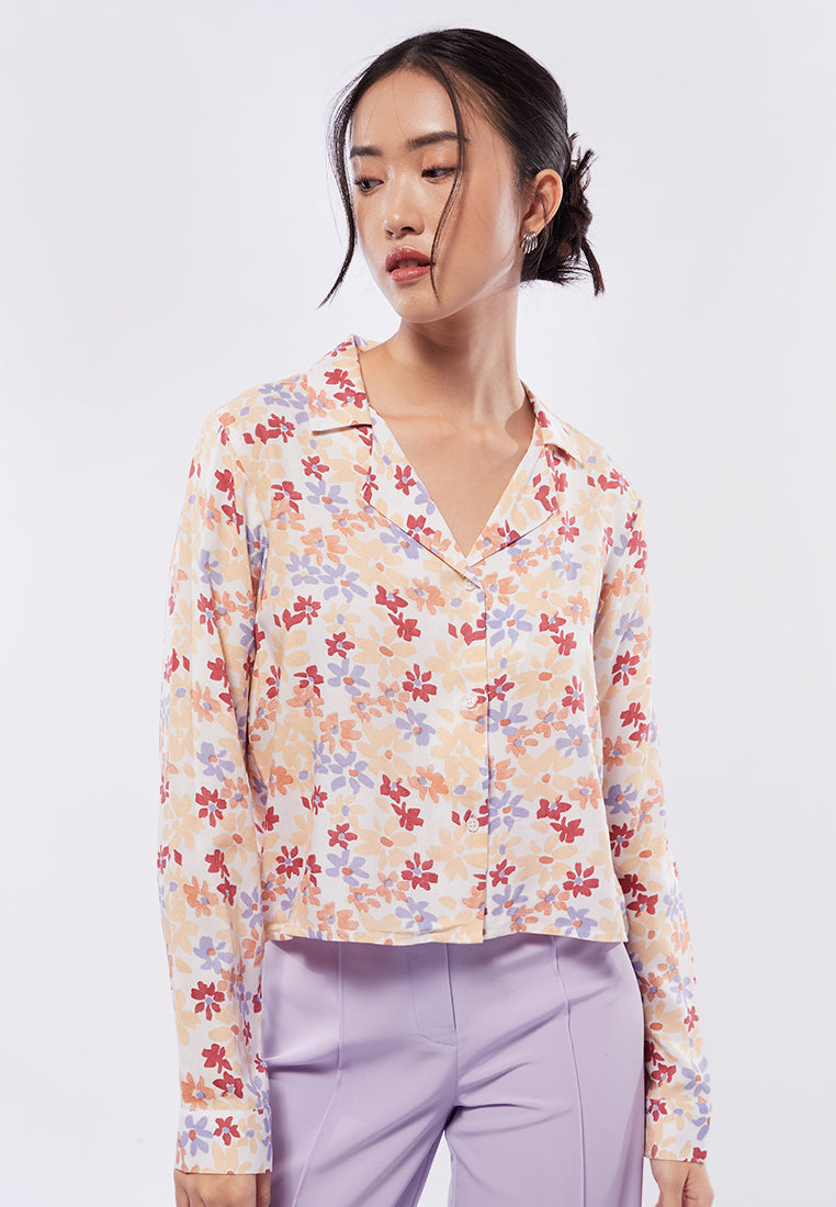 Long Sleeve Crop Blouse