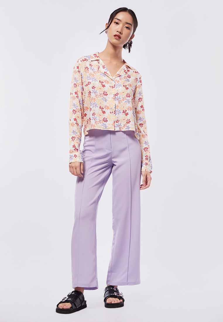 Long Sleeve Crop Blouse