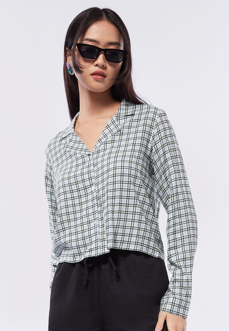 Long Sleeve Crop Blouse