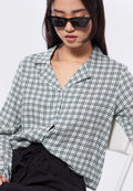 Long Sleeve Crop Blouse