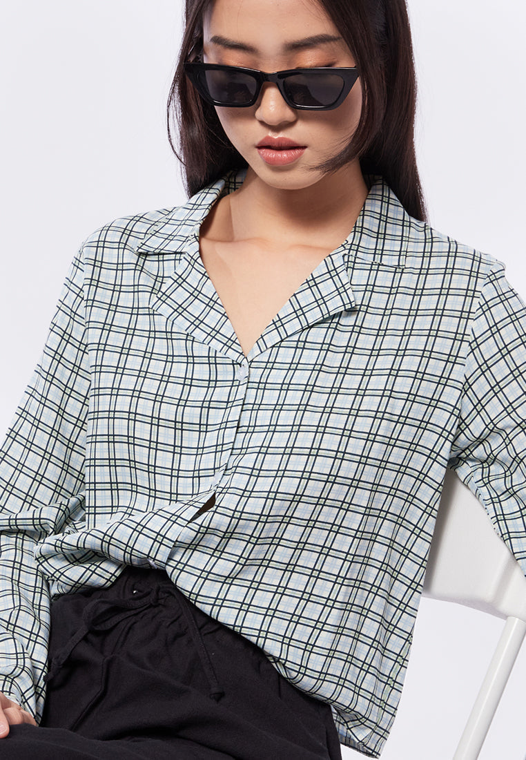 Long Sleeve Crop Blouse