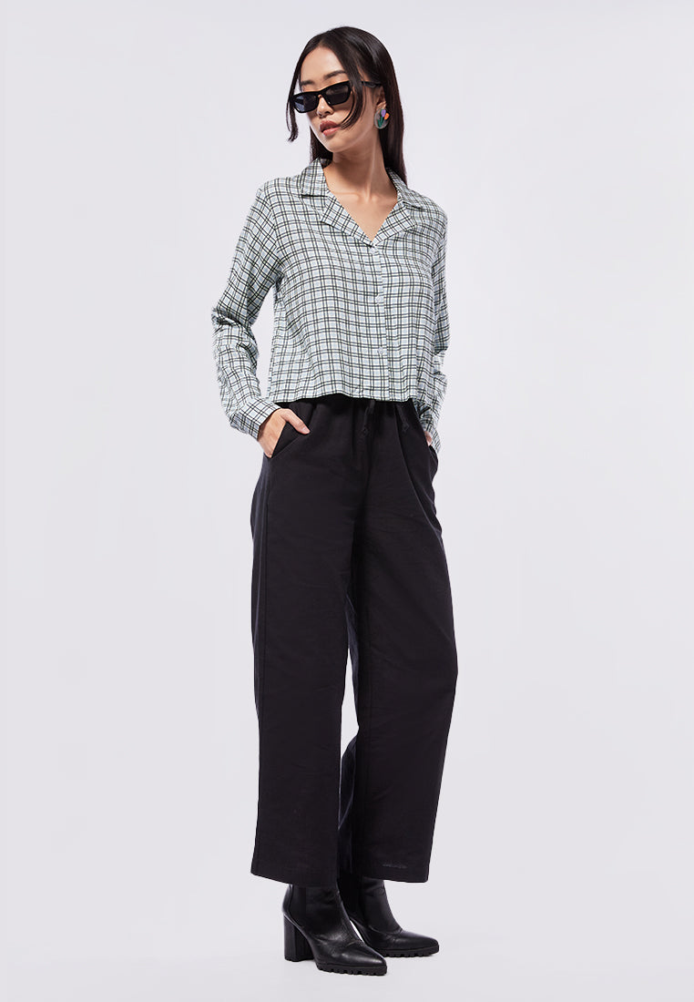 Long Sleeve Crop Blouse