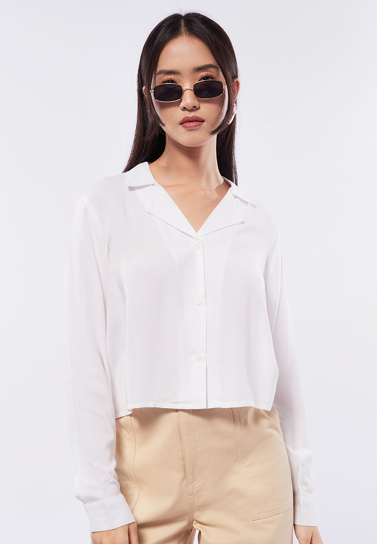 Long Sleeve Crop Blouse