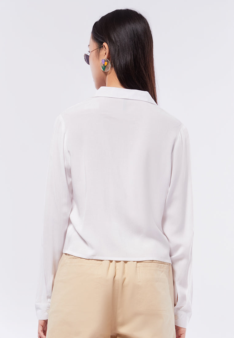 Long Sleeve Crop Blouse
