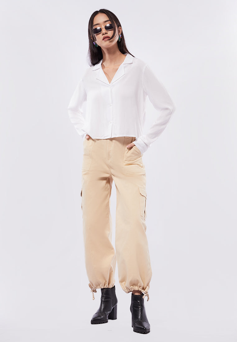 Long Sleeve Crop Blouse