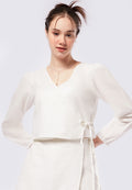 V-Neck Long Sleeve Wrap Top