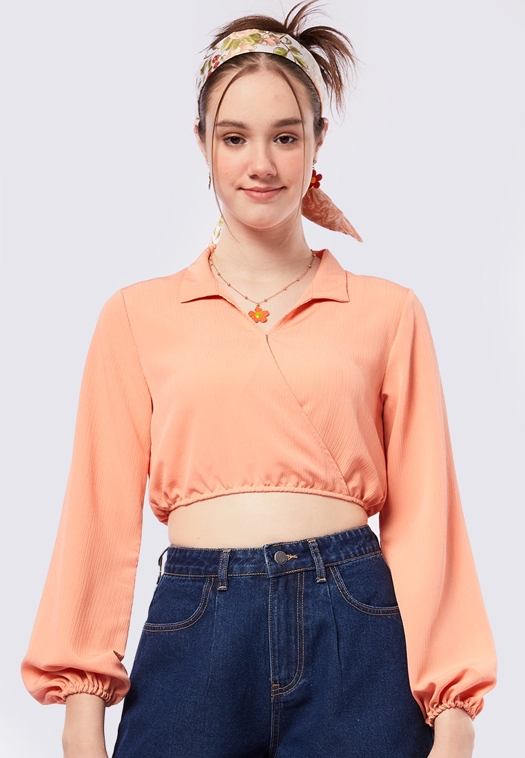V-Neck Long Sleeve Top