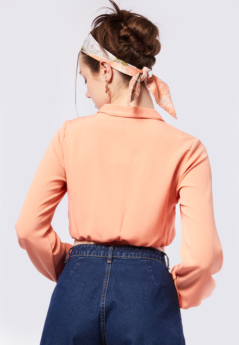 V-Neck Long Sleeve Top